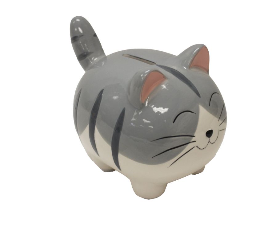Tirelire Chat gris