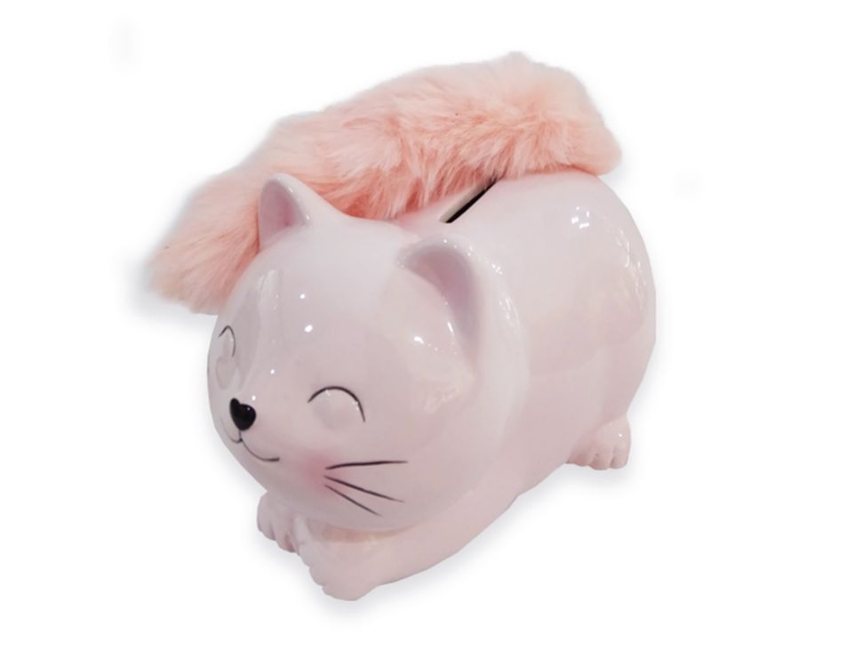 Tirelire Chat rose