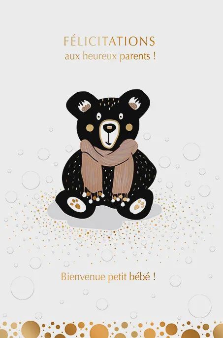 Carte Ourson Félicitations parents