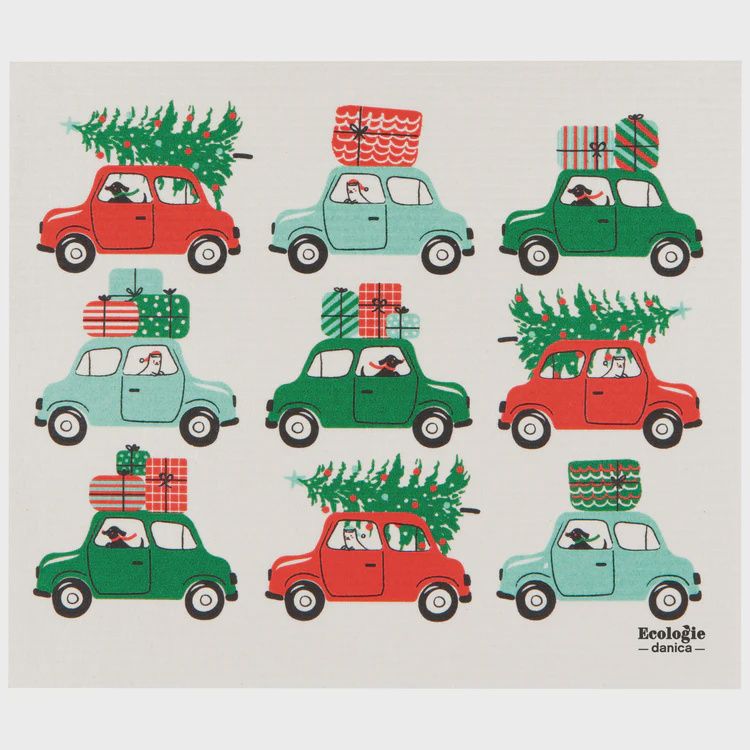 Linge Suédois "Voitures d'hiver"