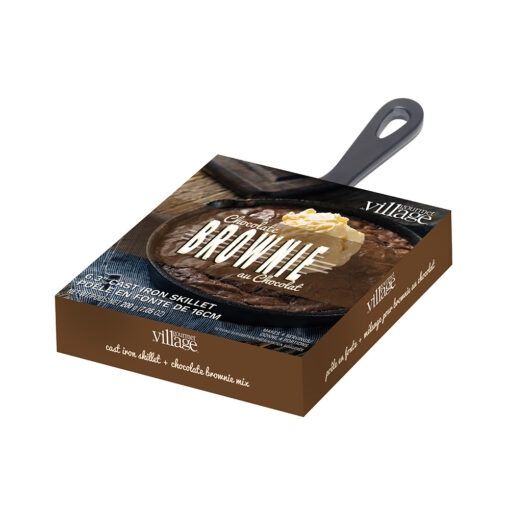 Poêlon en fonte avec mélange pour brownie