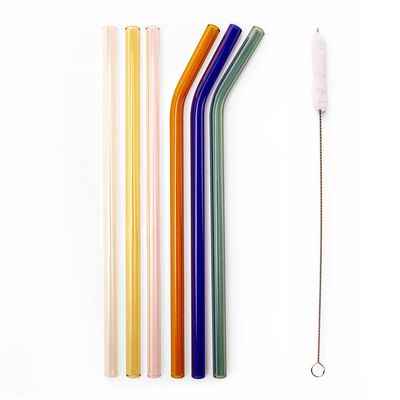 Pailles en verre colorées