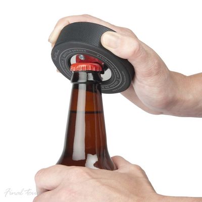 Ouvre bouteille rondelle de hockey