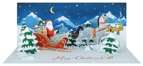 Carte 3D Traineau et cheval