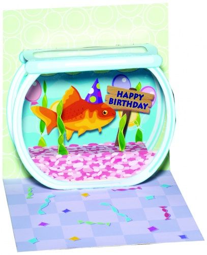 Carte 3D Poisson rouge