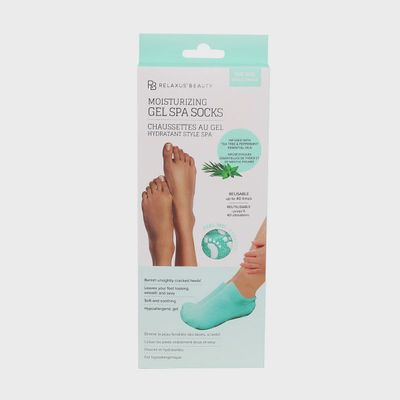 Chaussettes de spa hydratantes en gel - Tea tree / Menthe