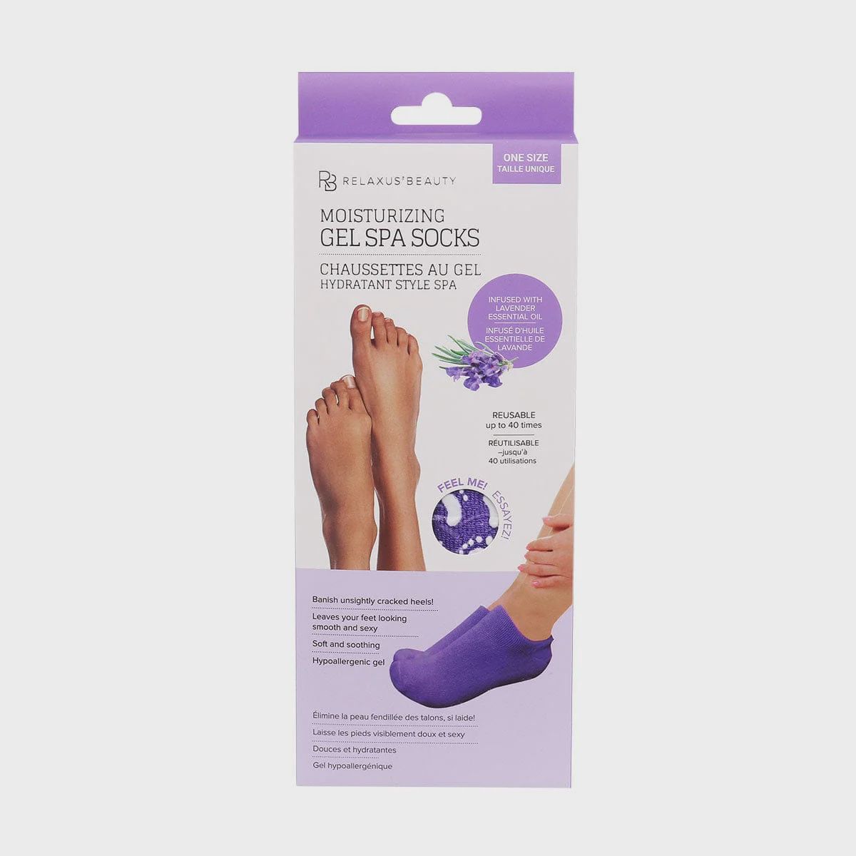 Chaussettes de spa hydratantes en gel
