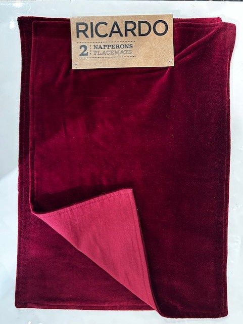 2 Napperons rouge RICARDO