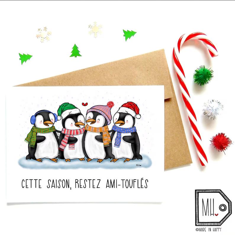 Carte CETTE SAISON, RESTEZ AMI-TOUFLÉS
