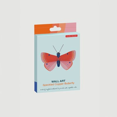 Papillon cuivré orange rose