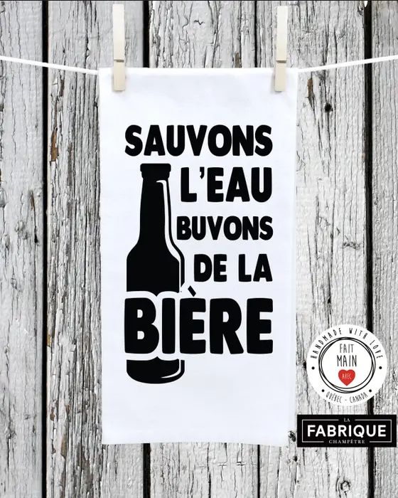 Linge vaisselle BUVONS DE LA BIERE