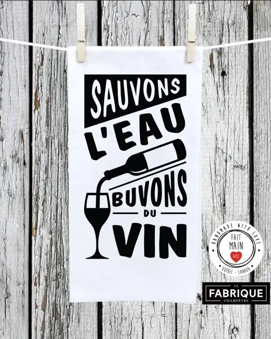 Linge vaisselle BUVONS DU VIN