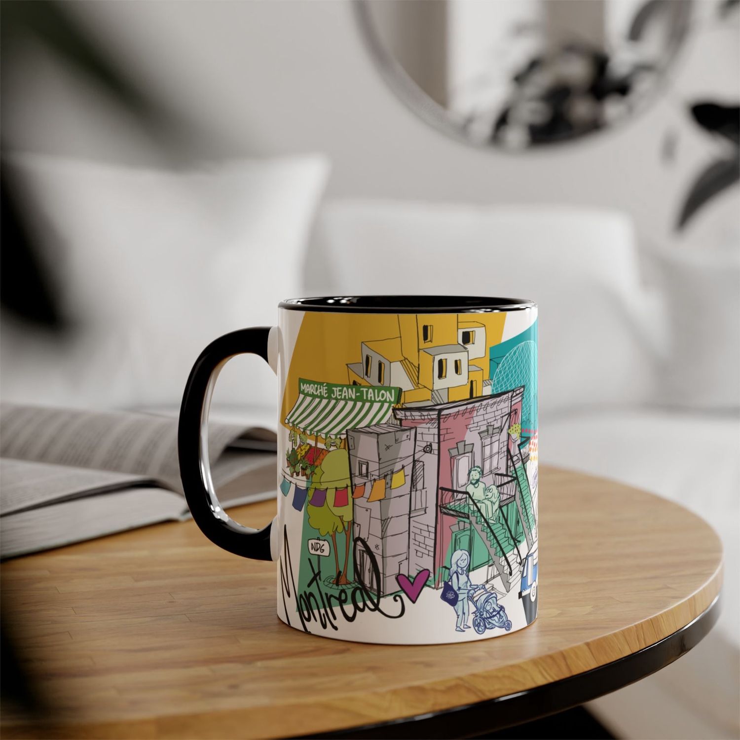 Tasse montreal, Color: Noir, Size: 11oz - 325ml