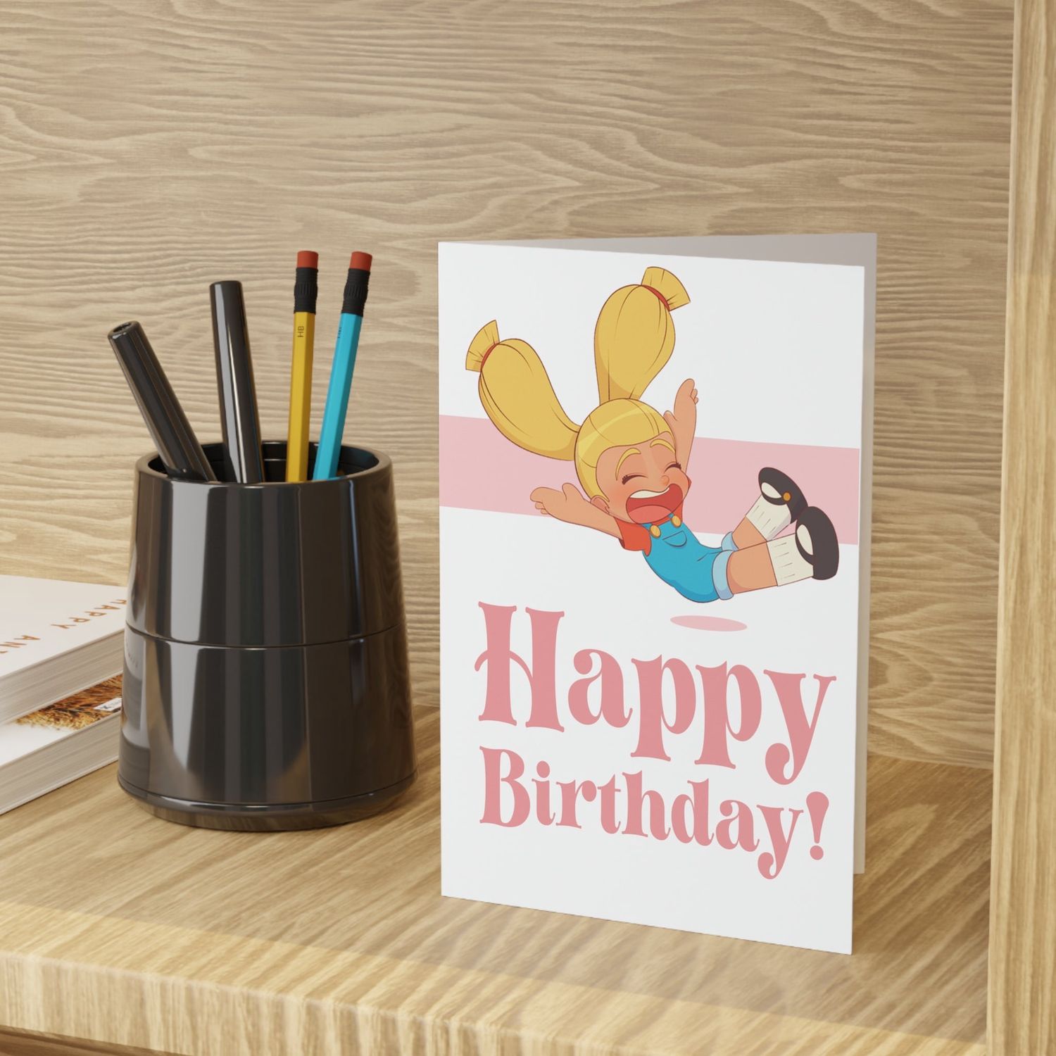 Nico saute de joie - Joyeuses Fêtes - Carte de souhaits, LANGUAGE: ENGLISH