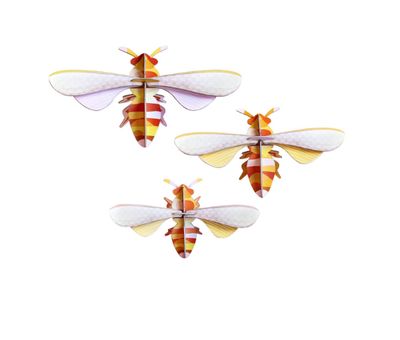 Ensemble de 3 abeilles Décorations murales