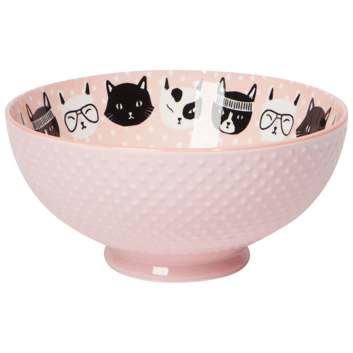 Bol Rose Feline Fine - large 8 pouces