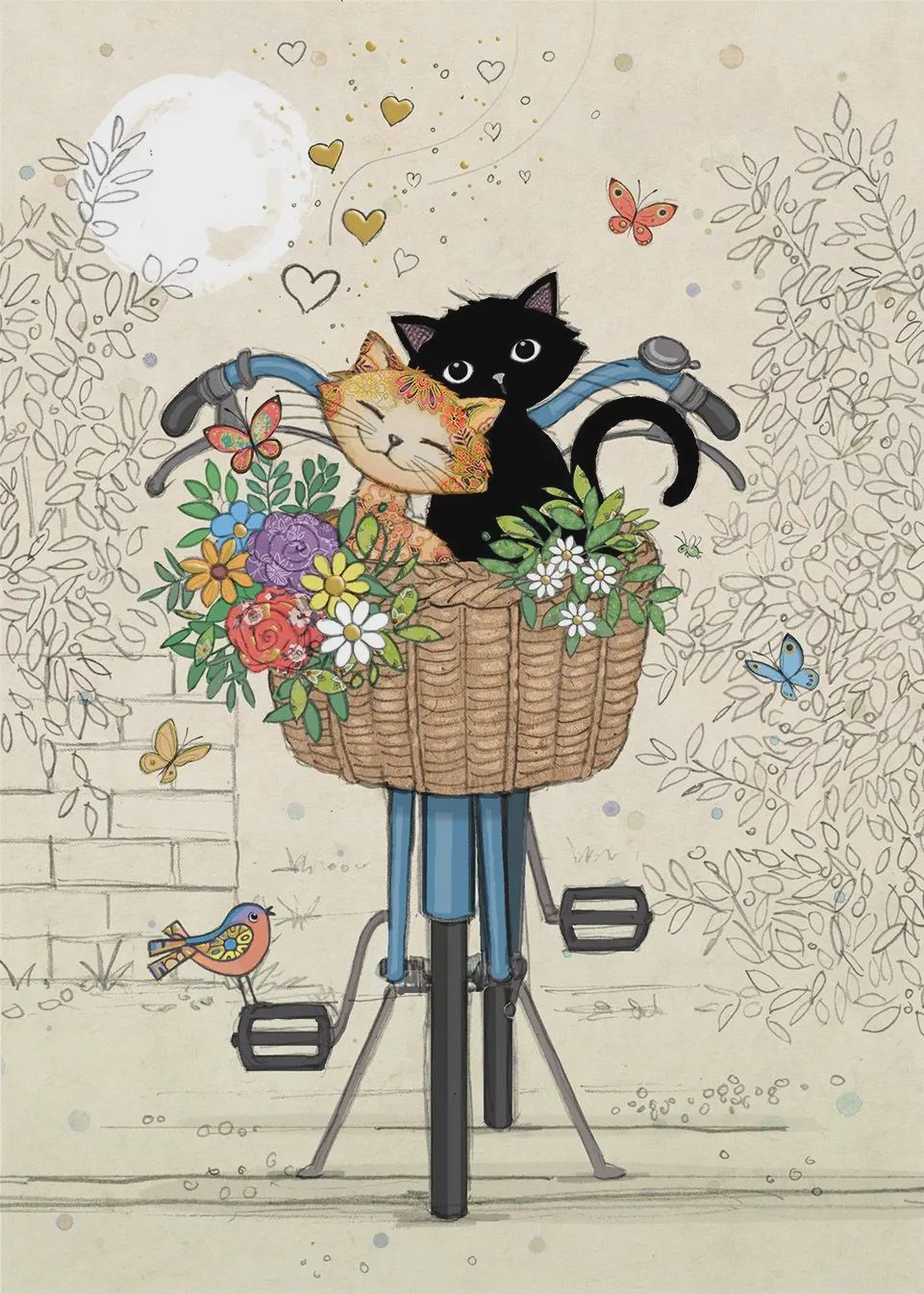 Carte Chats Bike Kitties