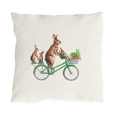 Coussin Lapins a Vélo