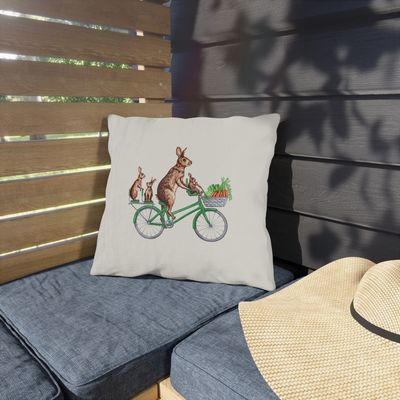 Coussin Lapins a Vélo