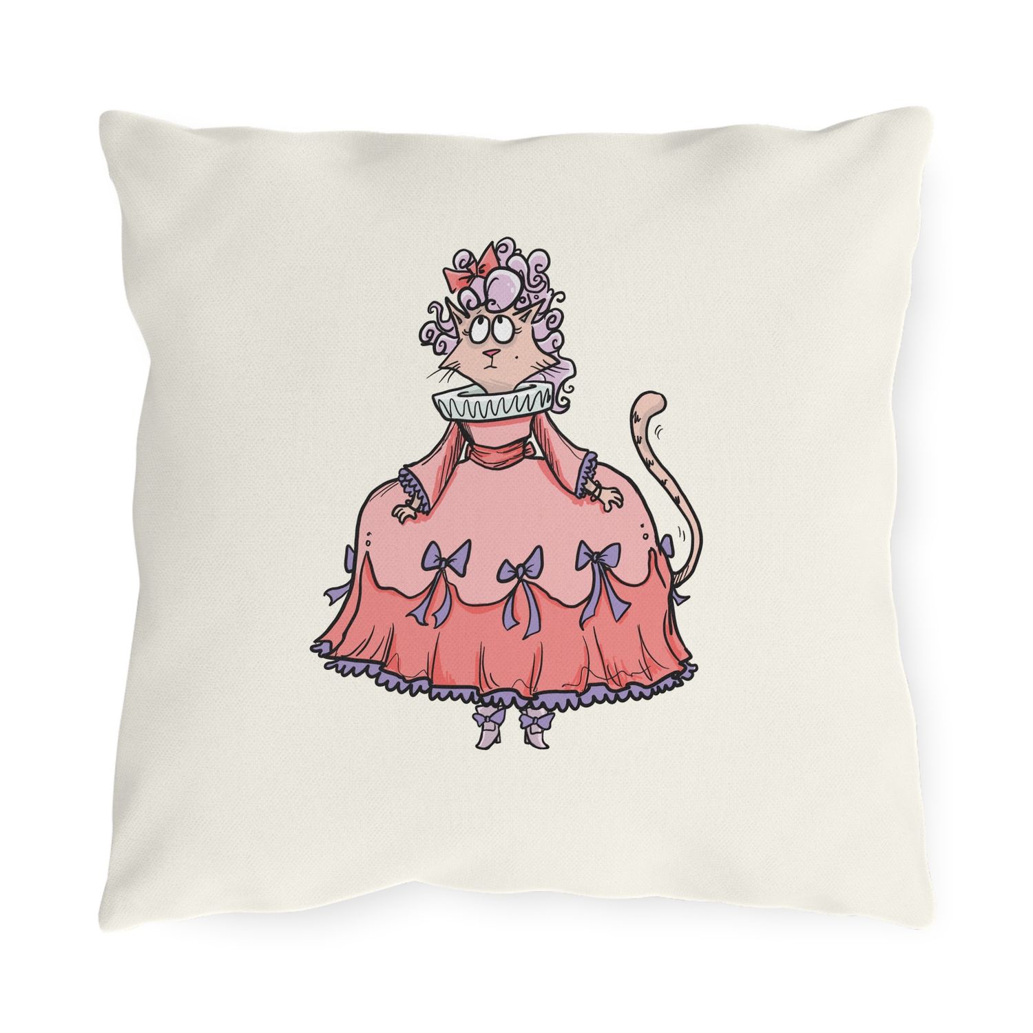 Coussin chat stylé - Marie "Antoinette"