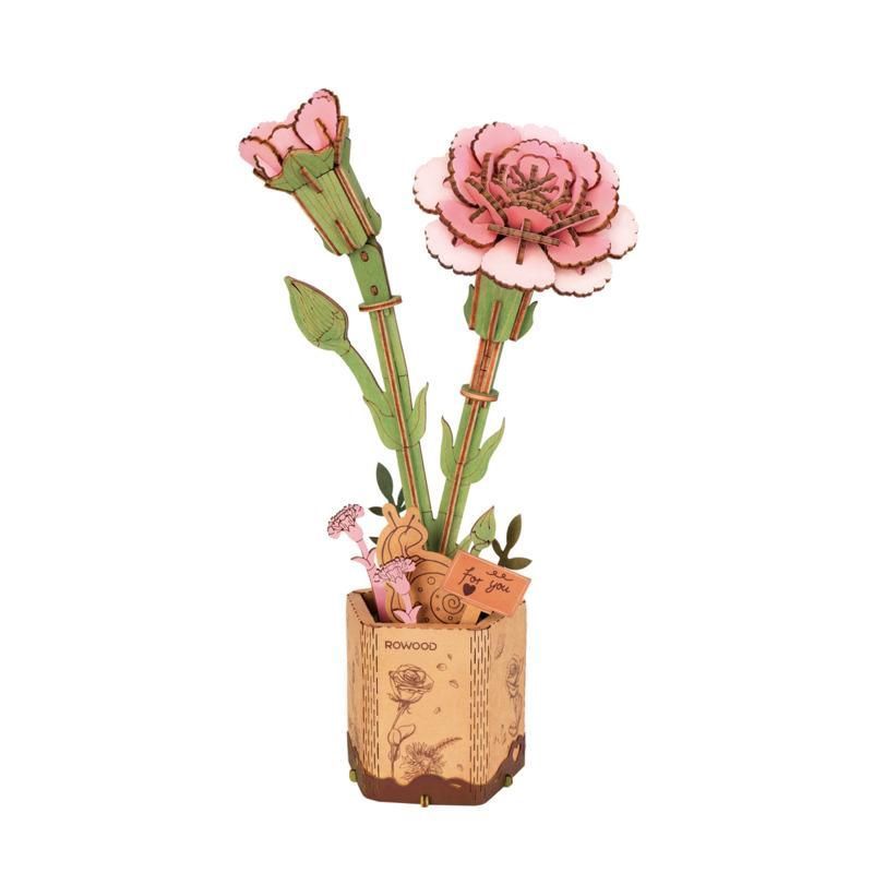Puzzle en bois - Pink Carnation