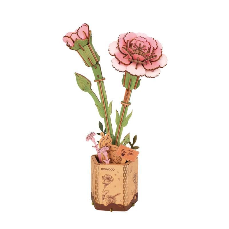 Puzzle en bois - Pink Carnation