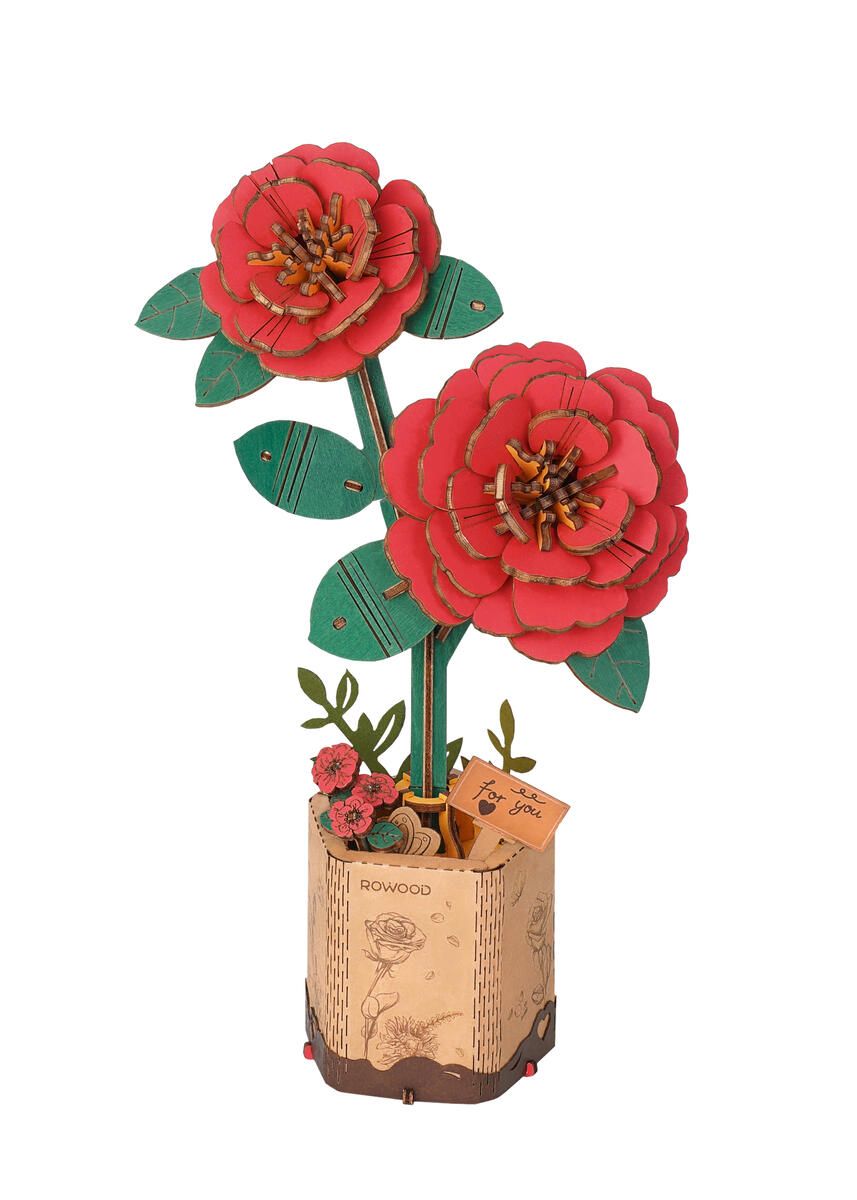 Puzzle en bois - Red Camellia