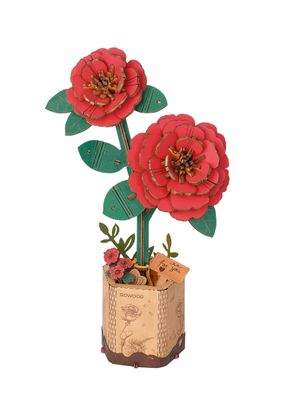 Puzzle en bois - Red Camellia