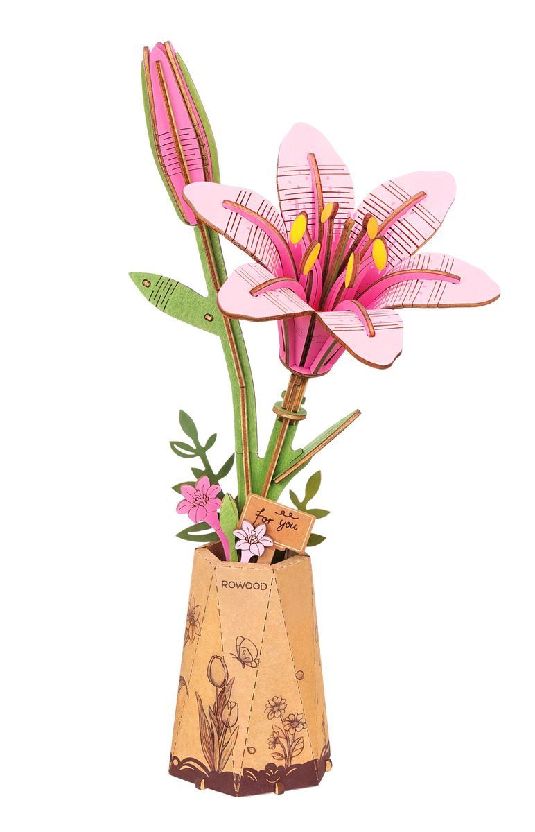 Puzzle en bois - Pink Lily