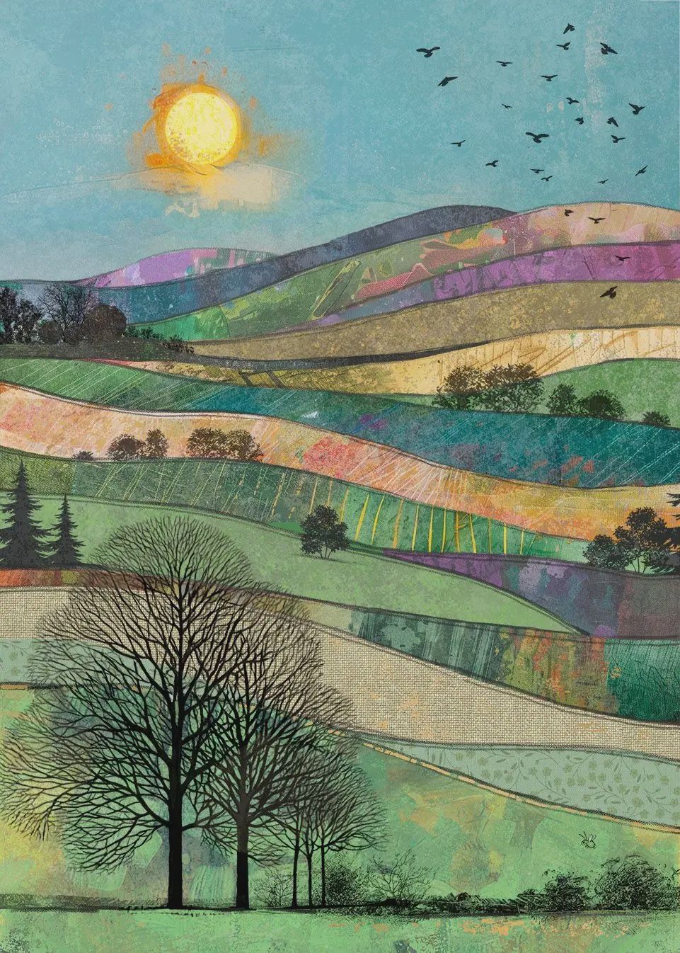 Carte Champs aux soleil