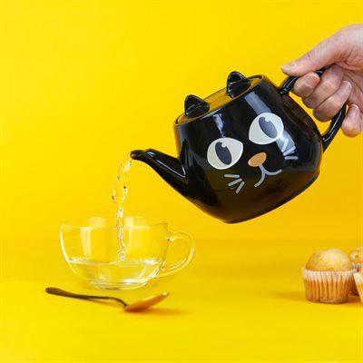 Théière chat thermosensible