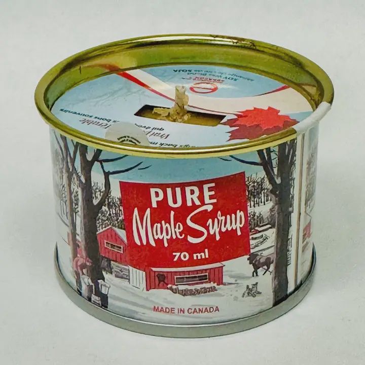 Bougie dans une can de sirop d'érable -70ml