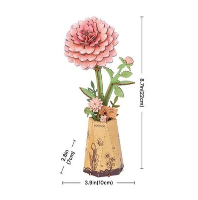 Puzzle en bois - Dahlia Rose