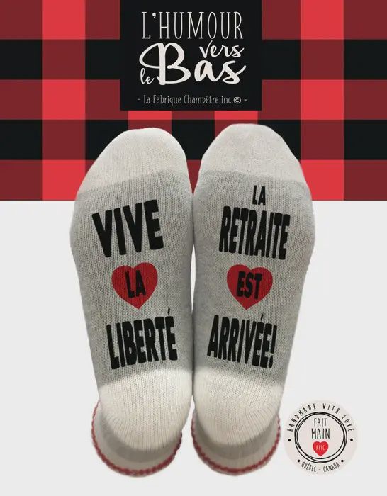 Bas de laine "La retraite est arrivée"