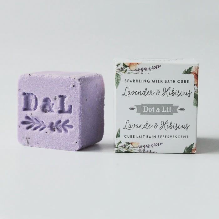 Cube de lait de bain Lavande &amp; Hibiscus