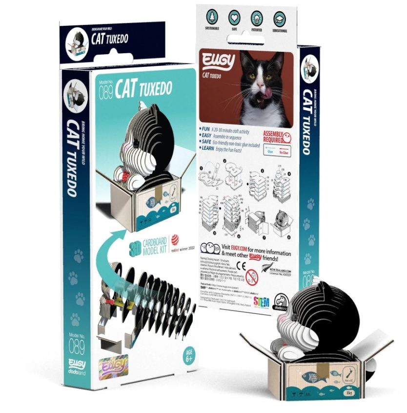 Chat Tuxedo - Puzzle 3D