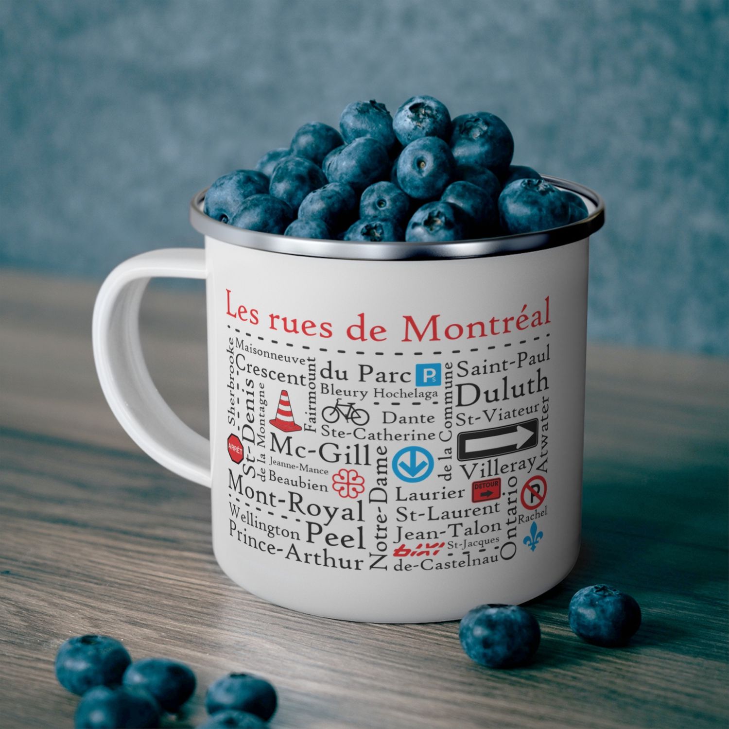 Tasse Émail Rues de Montréal
