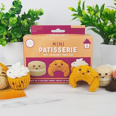 Kit trio de mini patisserie à crocheter soi-même - GR110001