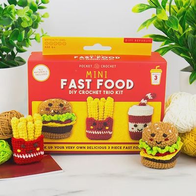 Kit trio Fast Food à crocheter soi-même - GR110029
