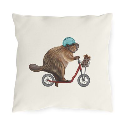 Coussin - Castor a Trotinette