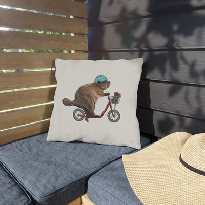 Coussin - Castor a Trotinette
