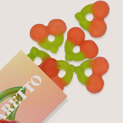 Bonbons gélifiés cerise amaretto, bonbons moelleux, 100 % naturels