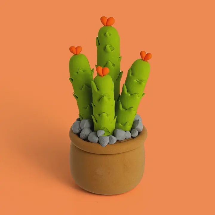 Cactus 4 branches - Claymoo