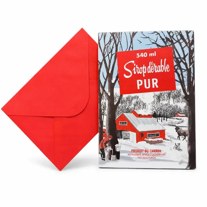 Cartes et d'enveloppe Sirop d'érable