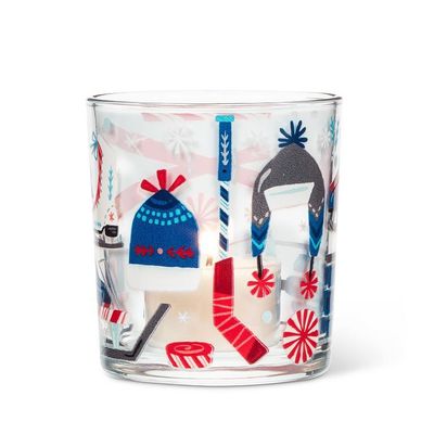 Verre - Bougeoir Sports d'hiver
