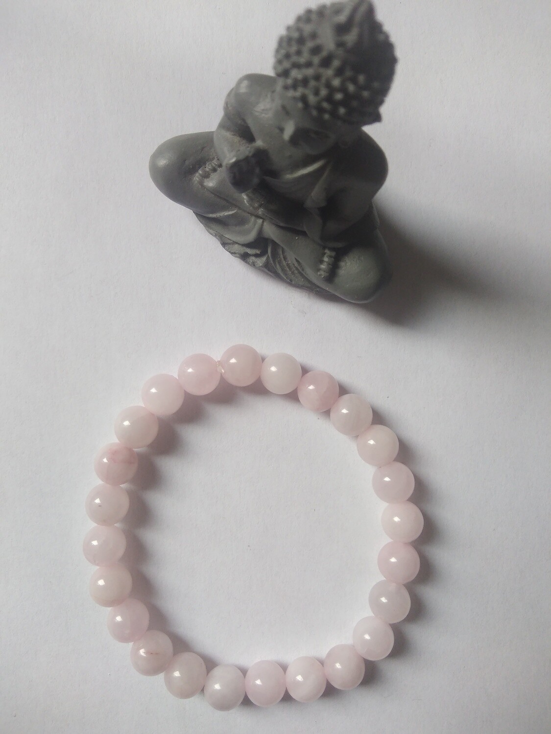 BRACELET BOULES 8 MM QUARTZ ROSE   (brésil)