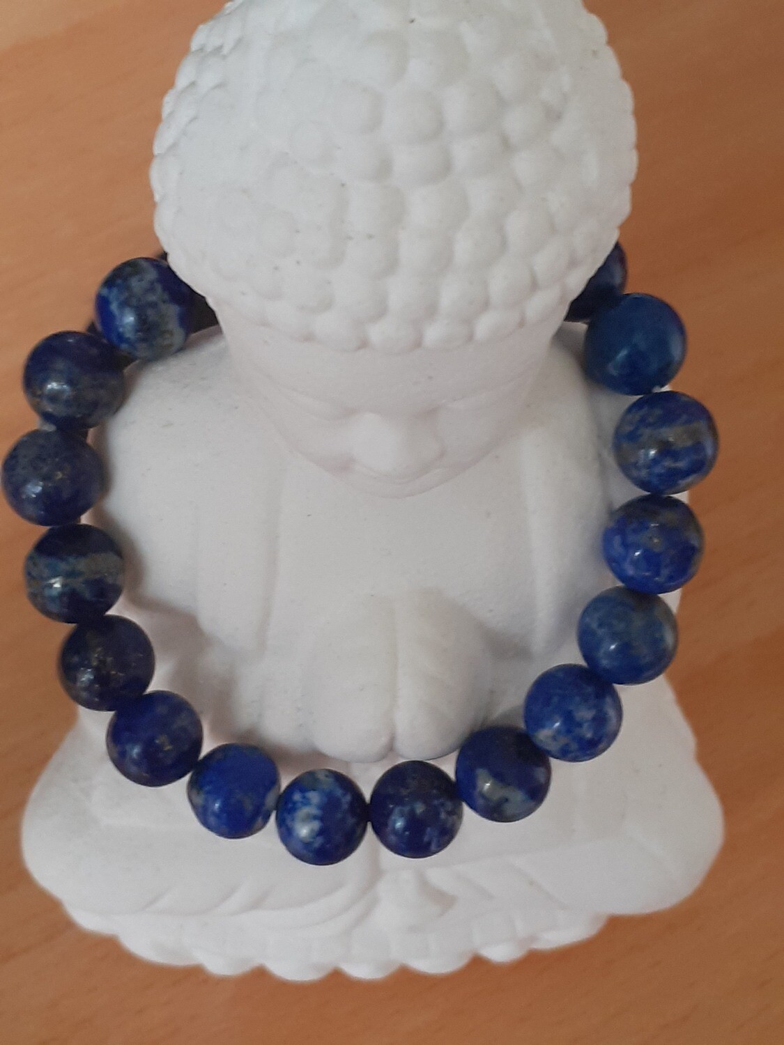 BRACELET BOULES 10MM , LAPIS-LAZULI (Afghanistan) FAIT MAIN