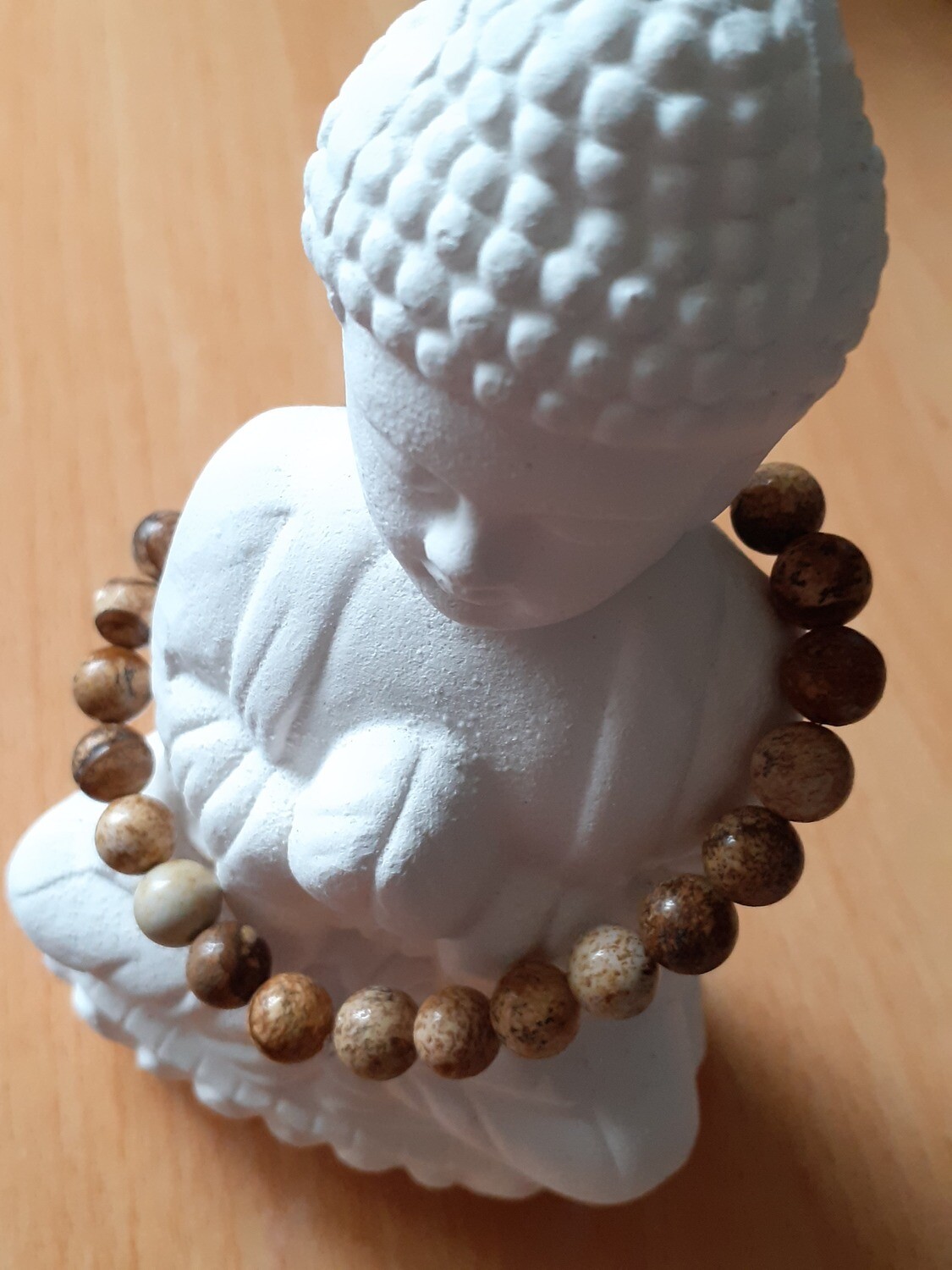 BRACELET BOULE 8MM JASPE PAYSAGE