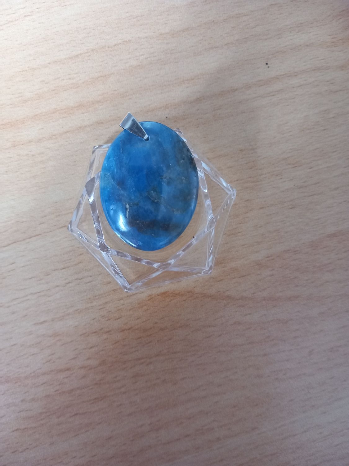 PENDENTIF  APATITE BLEUE
