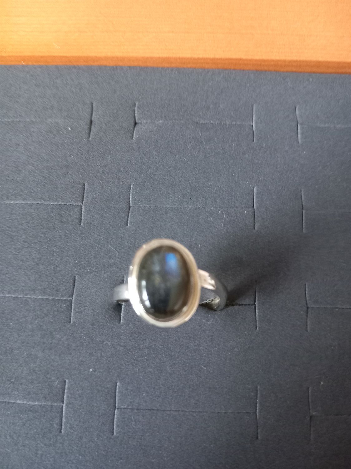 BAGUE ARGENT 925 LABRADORITE REGLABLE